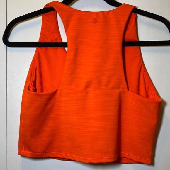 ATHLETA Ultimate Space Dye Crop In Supersonic A-C Racing Red Women’s Size Medium - Picture 5 of 6